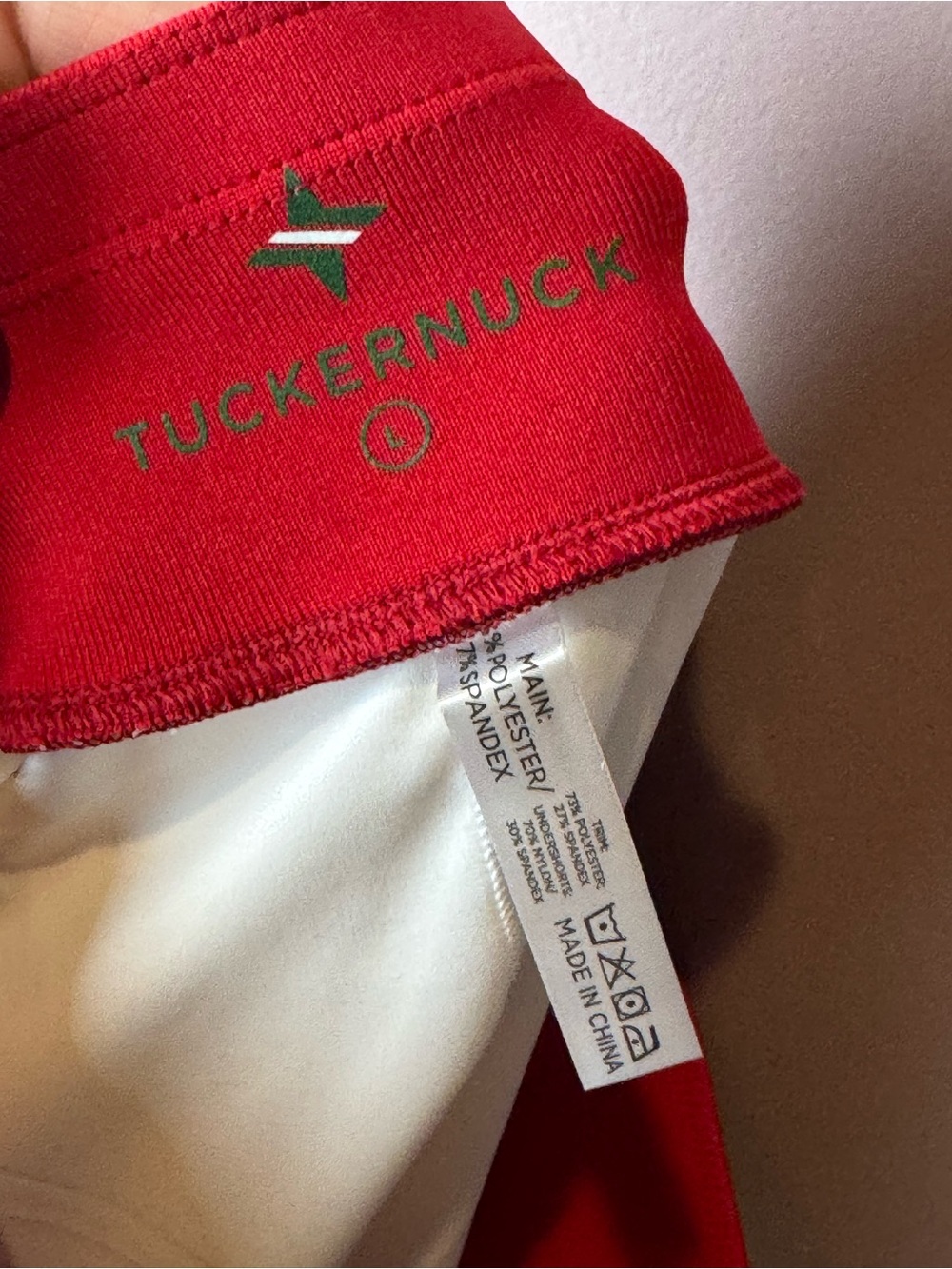 NWT Tuckernuck Americana Sport Skort White Red Blue L - Picture 10 of 11